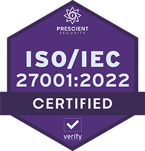 ISO 27001 certified by Prescient